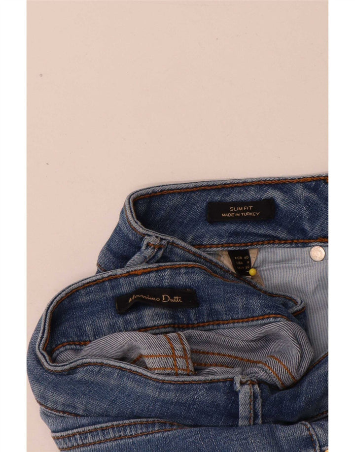 Massimo Dutti Womens Slim Jeans EU 40 Medium W30 L32 Blue Cotton