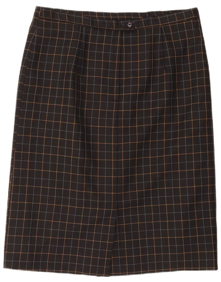 VINTAGE Womens Straight Skirt W34 Large Black Check