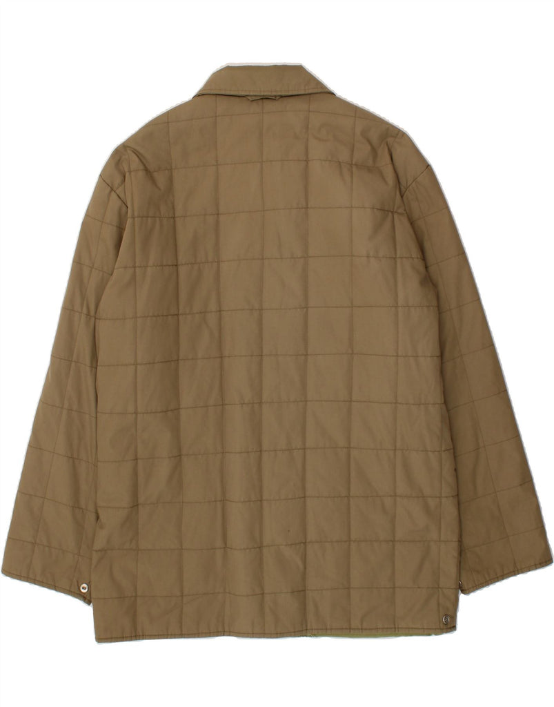 SERGIO TACCHINI Mens Padded Coat UK 44 2XL Beige Polyester Vintage Sergio Tacchini and Second-Hand Sergio Tacchini from Messina Hembry 