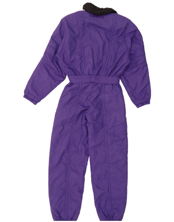 Belfe Womens Ski Jumpsuit UK 12 Medium Purple Floral Nylon