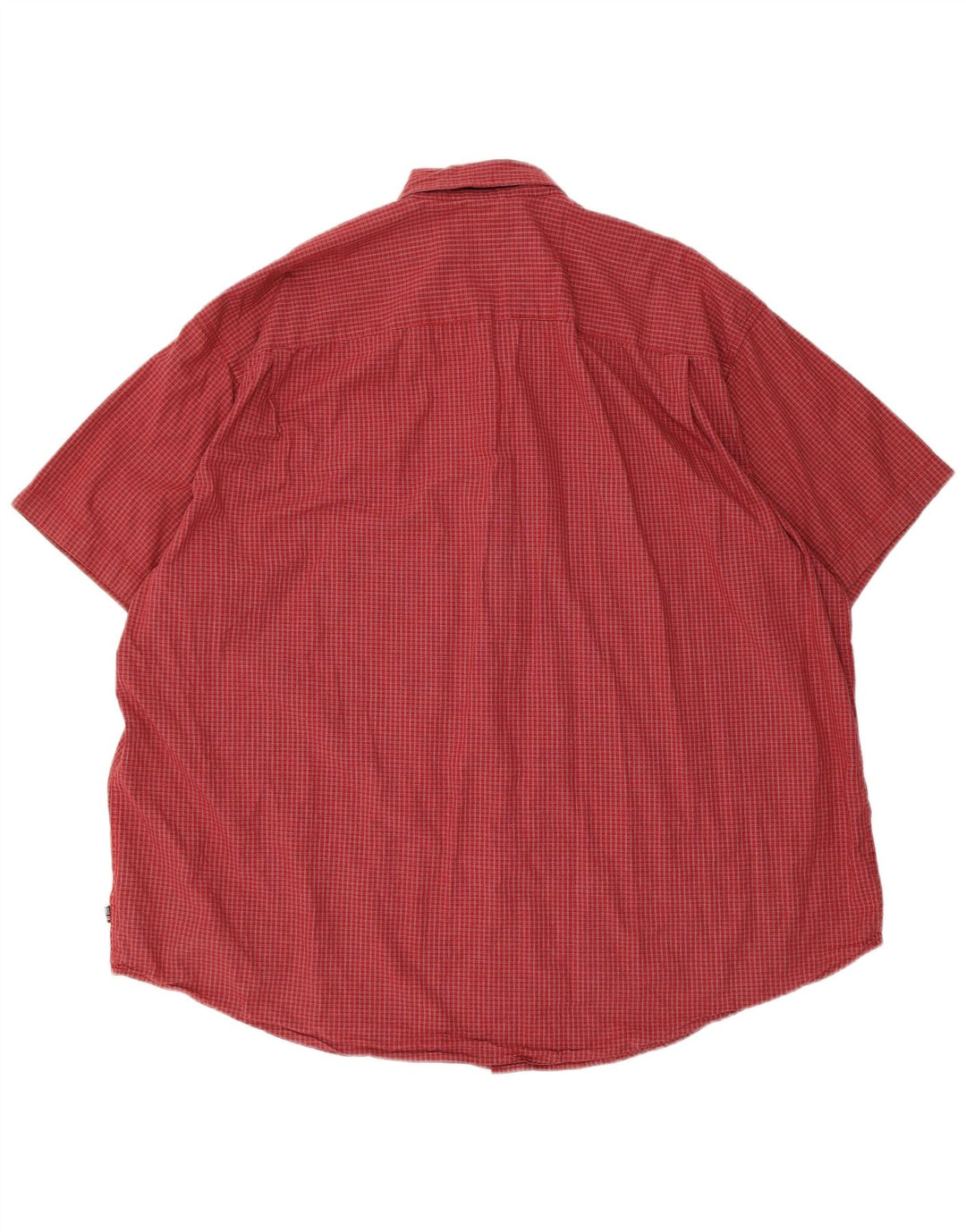 Wrangler Mens Short Sleeve Shirt 2XL Red Check Cotton
