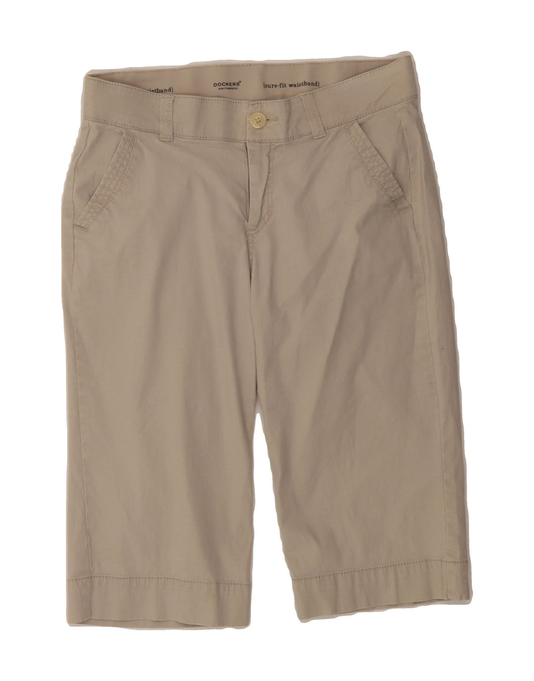 DOCKERS Womens Bermuda Shorts US 10 Large W32 L16 Beige Cotton Vintage Dockers and Second-Hand Dockers from Messina Hembry 