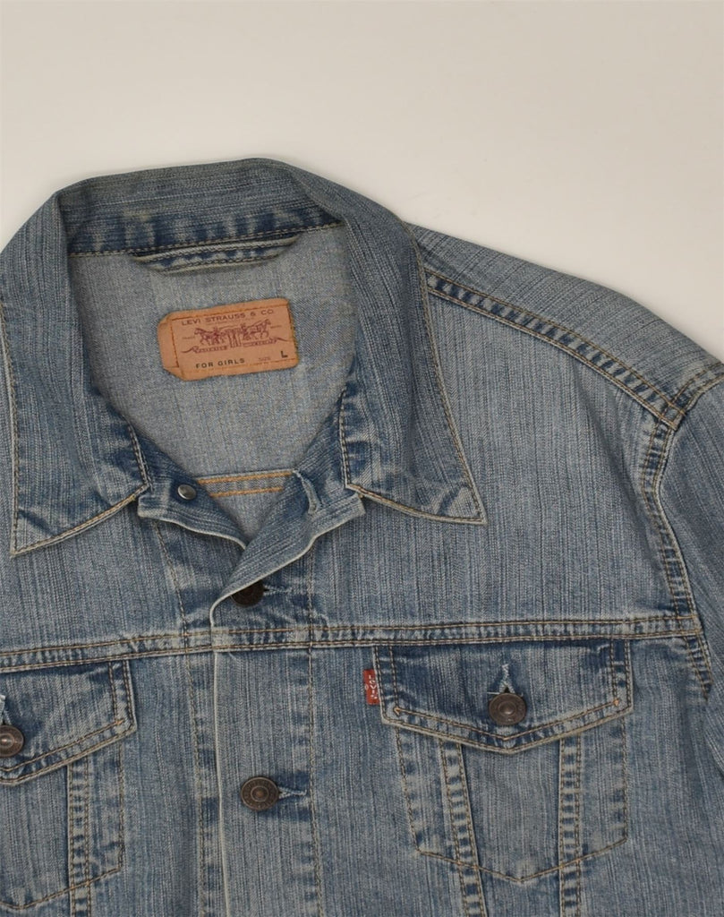 LEVI'S Girls Denim Jacket 15-16 Years Large Blue Cotton | Vintage Levi's | Thrift | Second-Hand Levi's | Used Clothing | Messina Hembry 