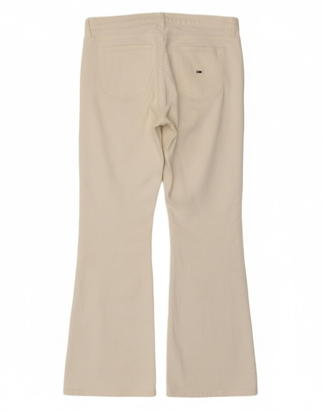 Tommy Hilfiger Womens Flared Jeans W32 L30 Off White Cotton