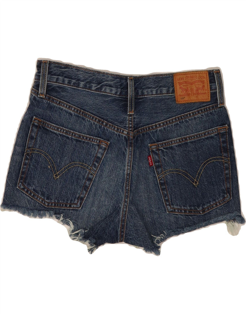 LEVI'S Womens 501 Denim Shorts W26 Small Blue Cotton Vintage Levi's and Second-Hand Levi's from Messina Hembry 