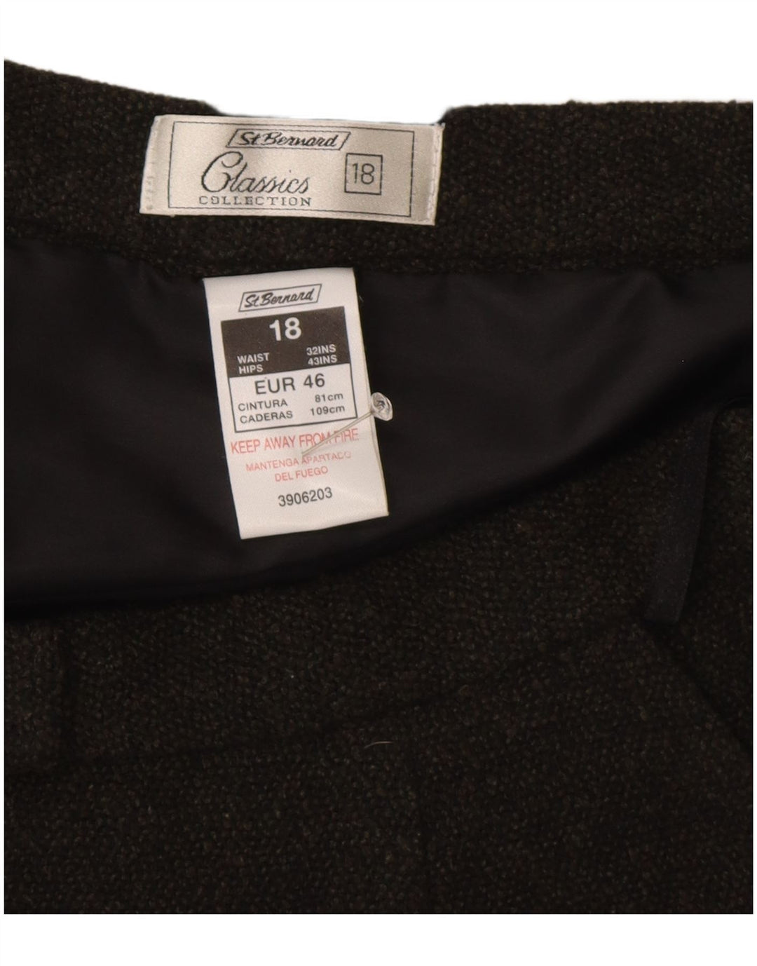 St. Bernard Womens Pencil Skirt UK 18 XL W34 Khaki Polyester