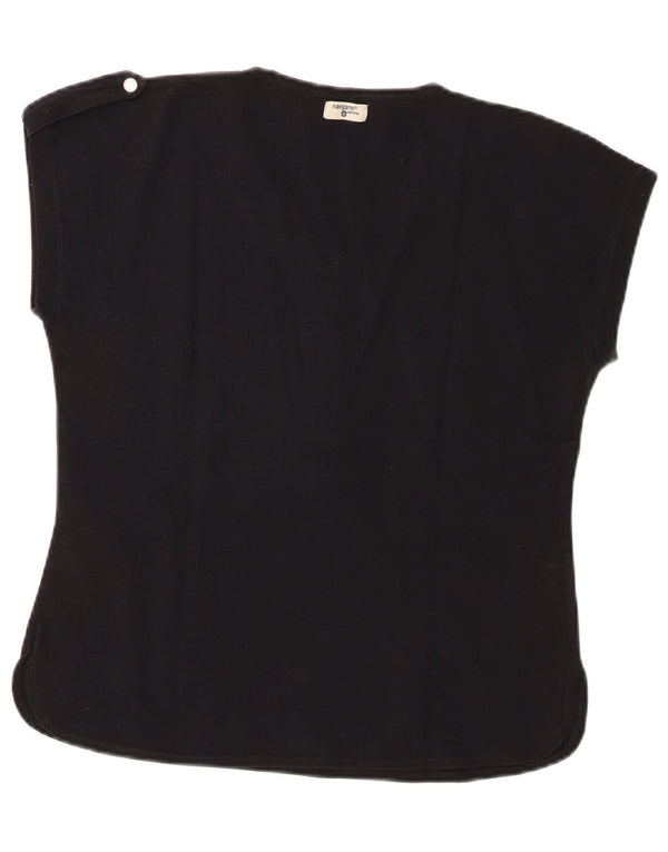 Navigare Womens T-Shirt Top IT 46 Large Black Cotton