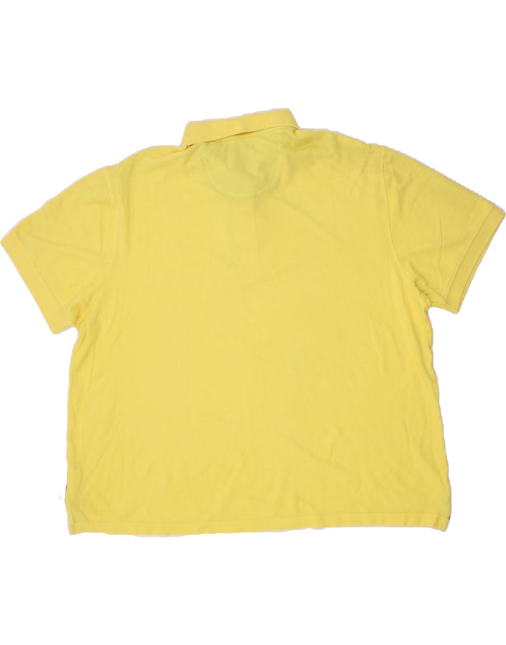 IZOD Mens Heritage Polo Shirt 2XL Yellow Cotton Vintage Izod and Second-Hand Izod from Messina Hembry 