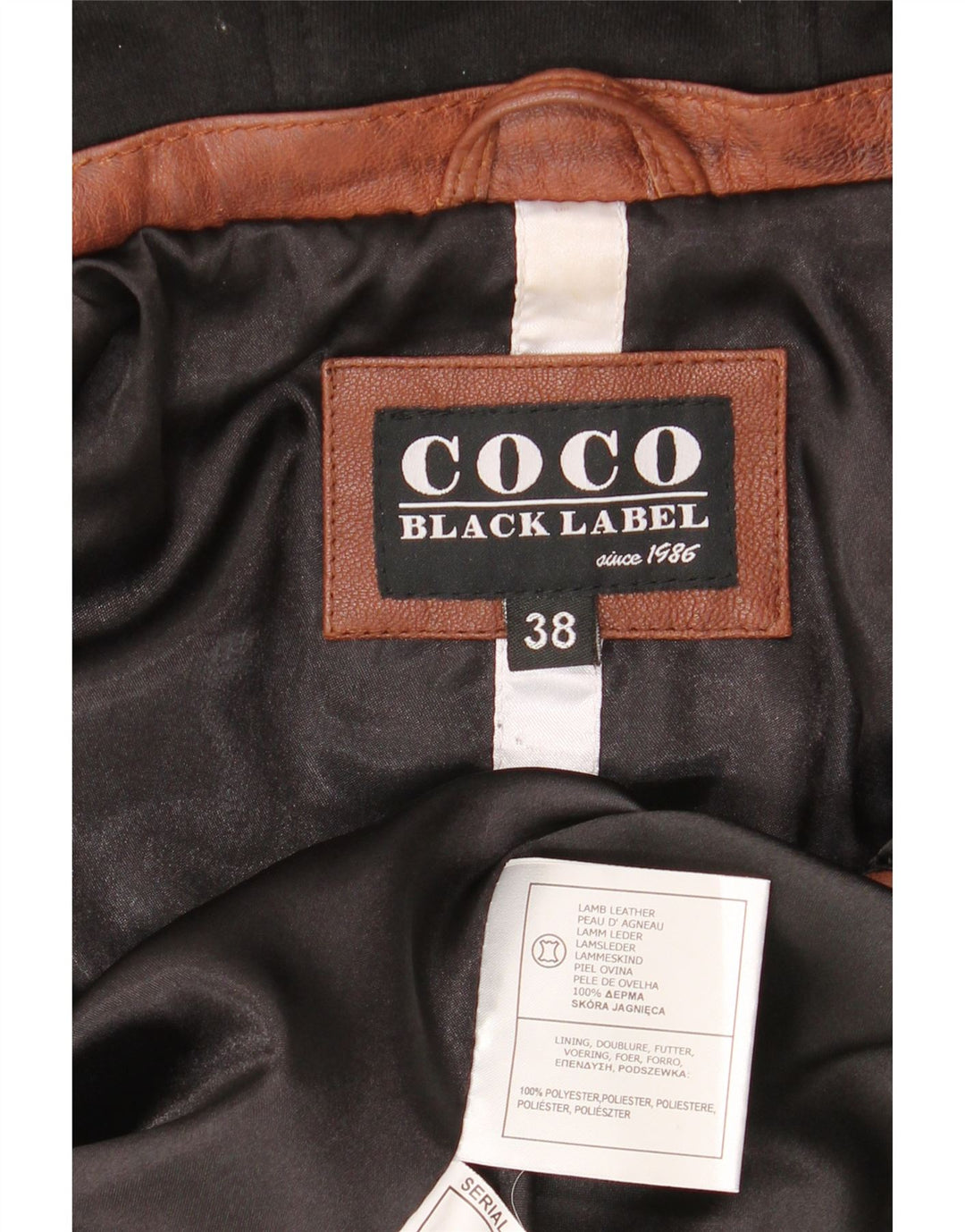 Vintage Womens Hooded Biker Jacket EU 38 Medium Brown Colourblock