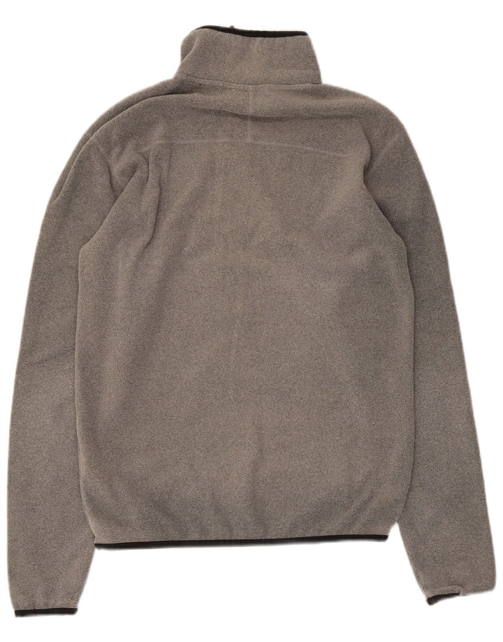The North Face Mens Zip Neck Fleece Jumper XS Grey Polyester