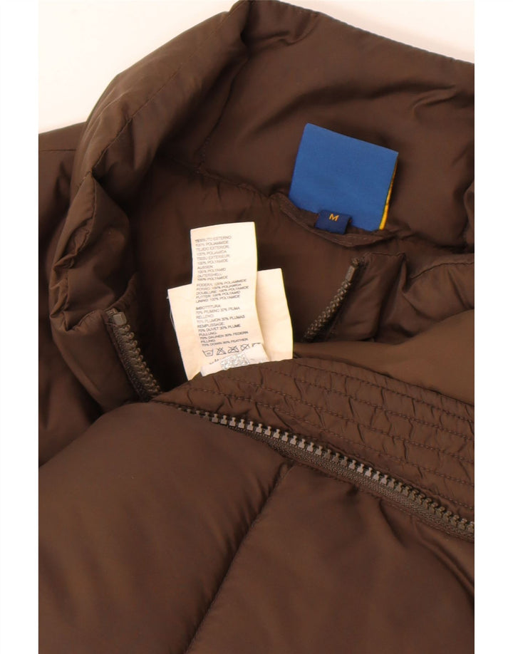 Fred Mello Mens Graphic Padded Gilet UK 40 Medium Brown Polyamide