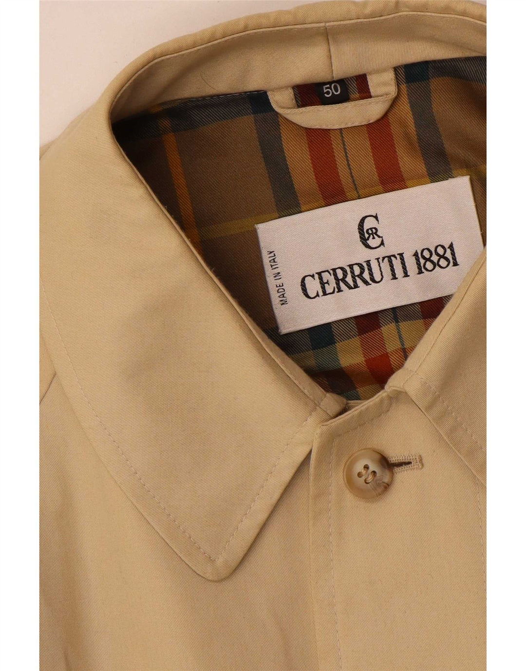 Cerruti 1881 Mens Overcoat IT 50 Large Beige