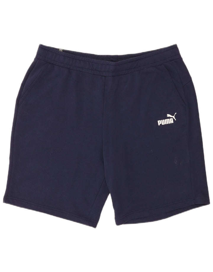 Puma Mens Sport Shorts 2XL Navy Blue Cotton