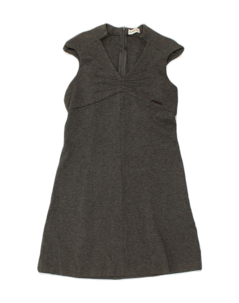 PINKO Girls Sleeveless A-Line Dress 15-16 Years 2XL Grey Viscose | Vintage Pinko | Thrift | Second-Hand Pinko | Used Clothing | Messina Hembry 