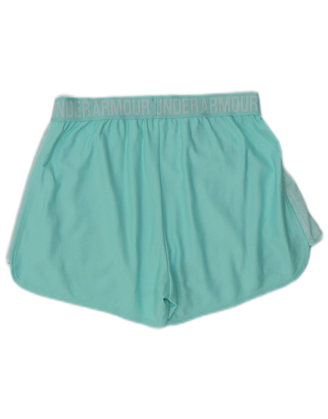 UNDER ARMOUR Womens Heat Gear Graphic Sport Shorts UK 8 Small  Turquoise