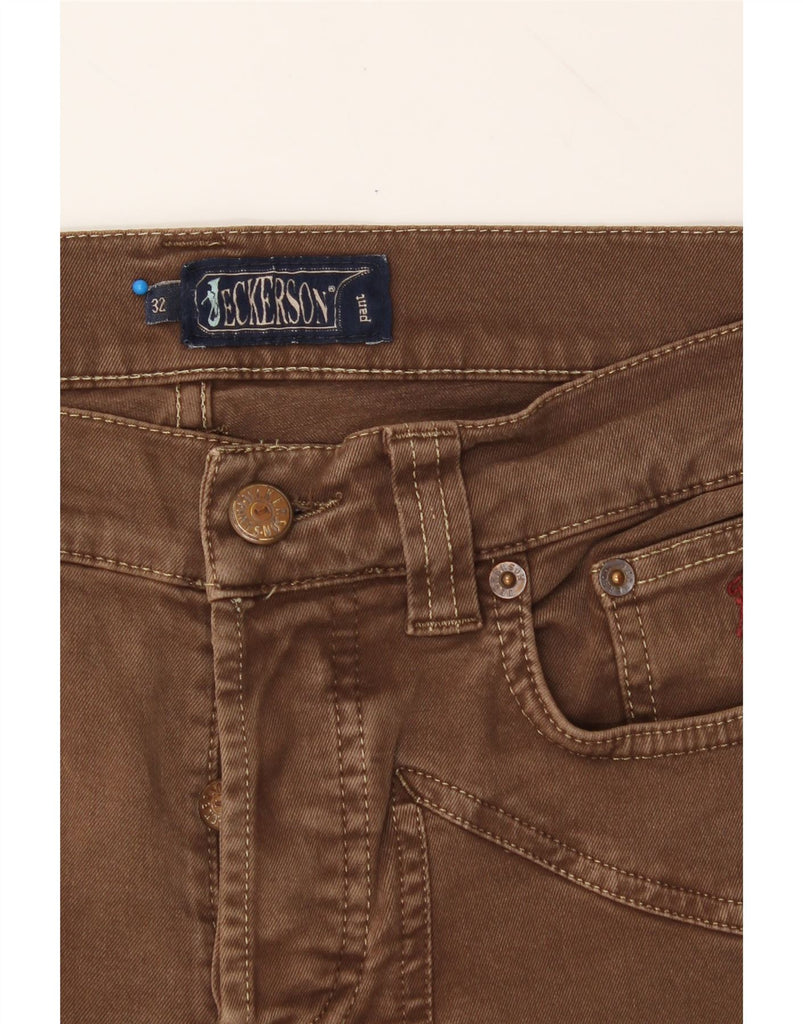JECKERSON Mens Straight Jeans W32 L32 Brown Cotton Vintage Jeckerson and Second-Hand Jeckerson from Messina Hembry 