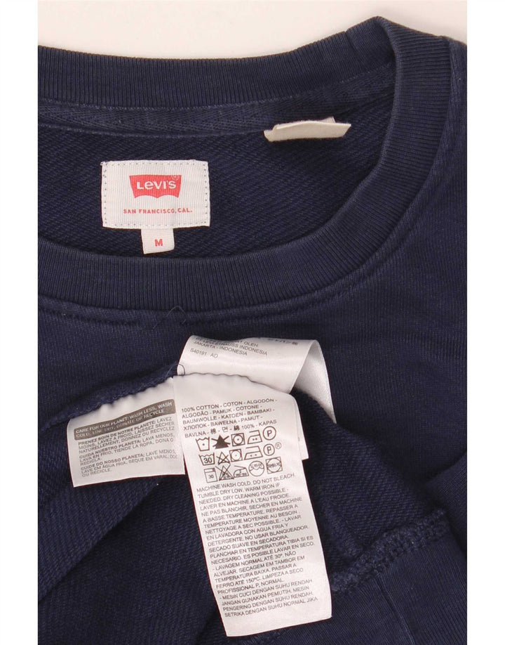 Levi's Mens Sweatshirt Jumper Medium Navy Blue Cotton
