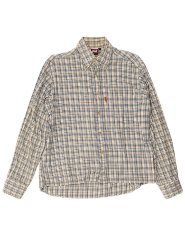Slam Mens Shirt Small Blue Check Cotton