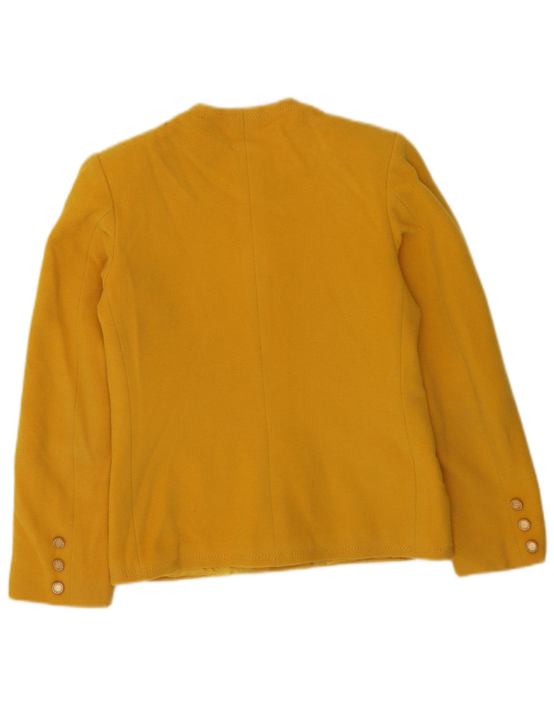Vintage Womens 4 Button Blazer Jacket UK 10 Small Yellow