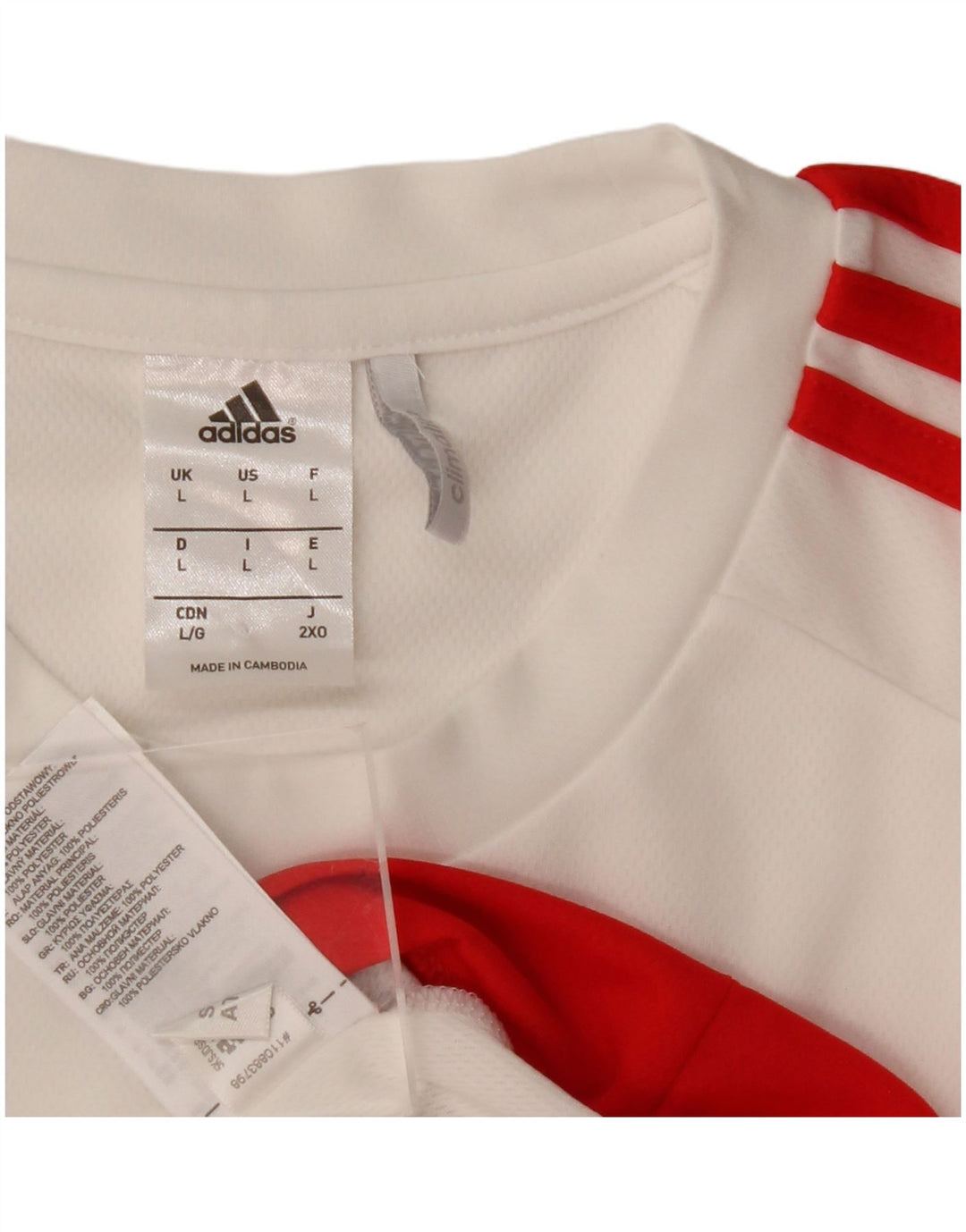 Adidas Mens Climalite T-Shirt Top Large White Polyester