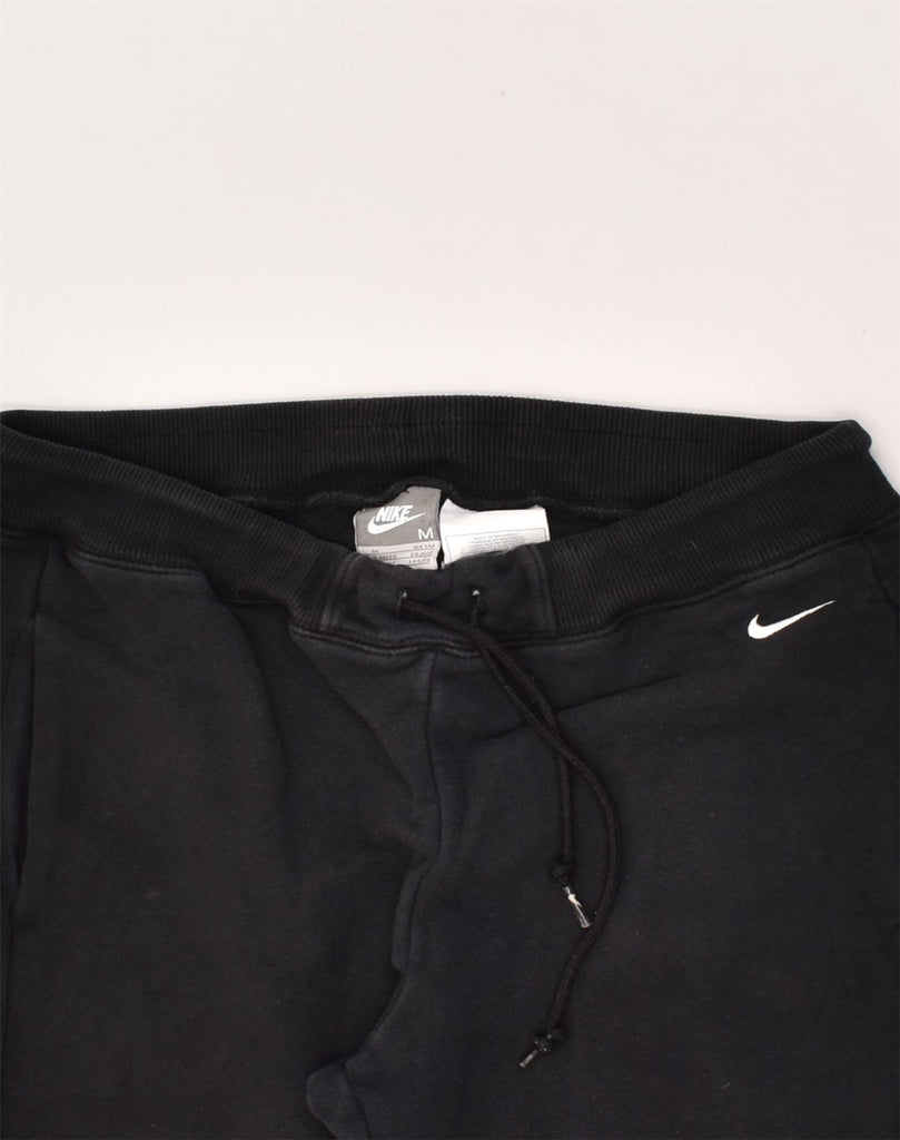 NIKE Womens Tracksuit Trousers UK 12 Medium Black Cotton | Vintage Nike | Thrift | Second-Hand Nike | Used Clothing | Messina Hembry 