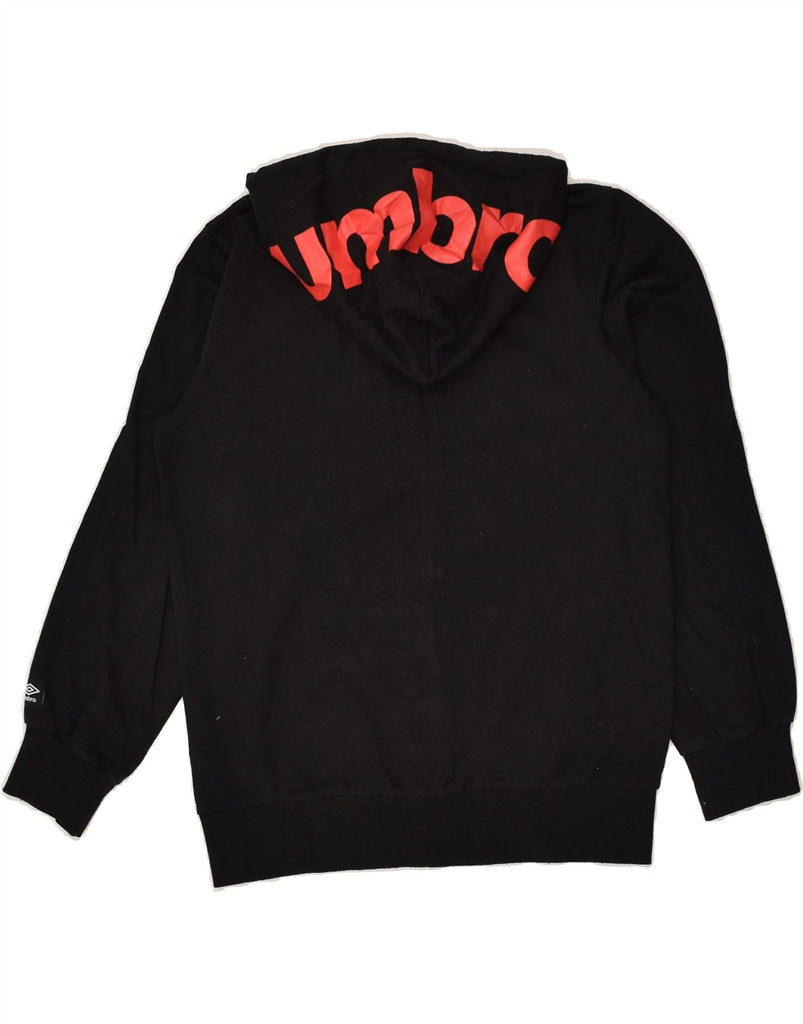 UMBRO Girls Graphic Zip Hoodie Sweater 13-14 Years XL  Black Cotton | Vintage Umbro | Thrift | Second-Hand Umbro | Used Clothing | Messina Hembry 