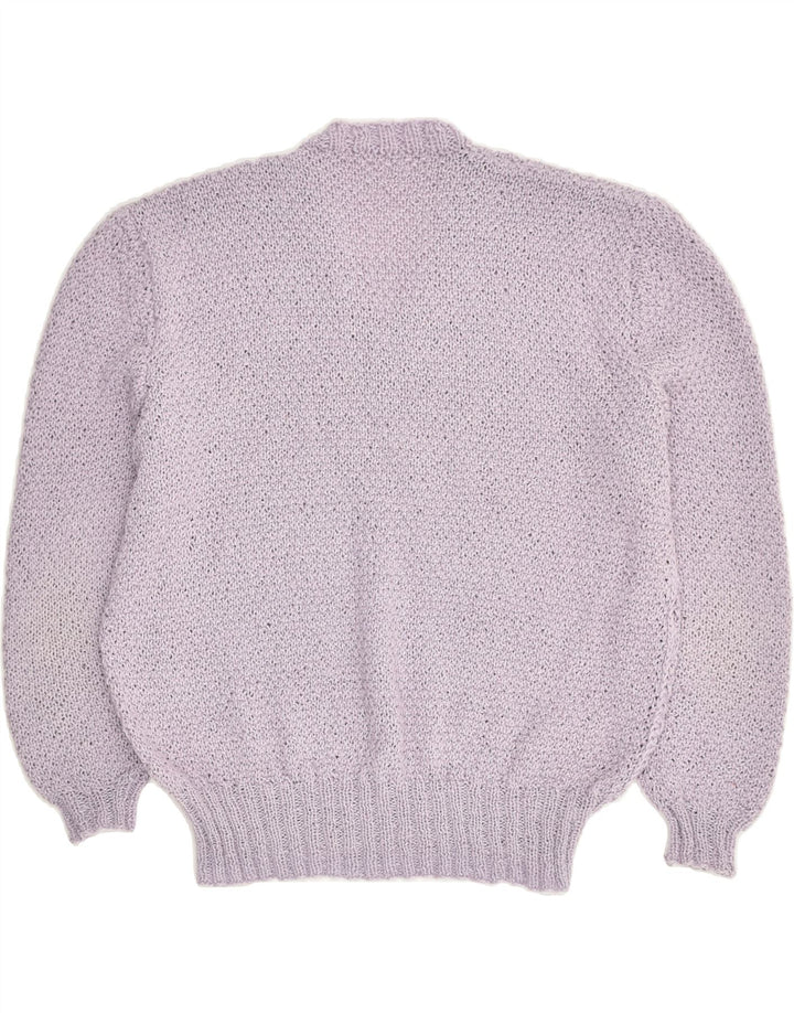 VINTAGE Womens V-Neck Jumper Sweater UK 14 Large Purple | Vintage Vintage | Thrift | Second-Hand Vintage | Used Clothing | Messina Hembry 