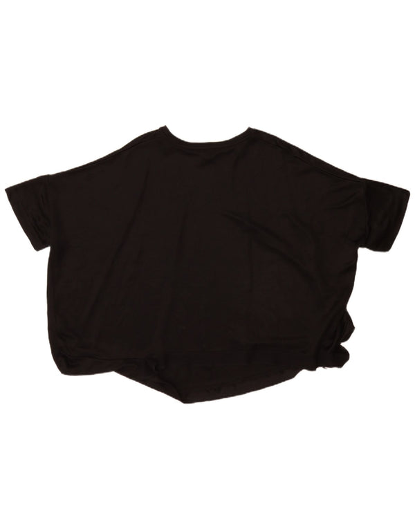 Cos Womens Oversized T-Shirt Top UK 14 Medium Black Viscose
