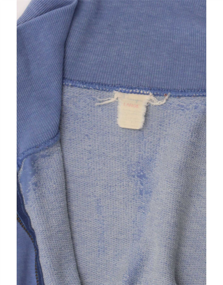 Champion Womens Oversized Graphic Tracksuit Top Jacket UK 16 Large Blue