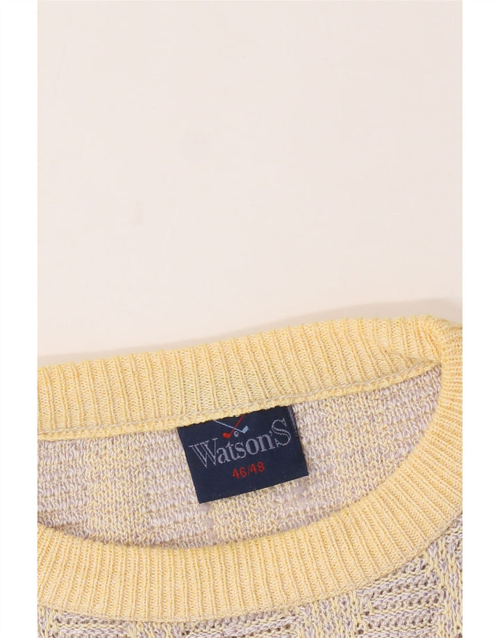 WATSON'S Womens Crew Neck Jumper Sweater Size 46/48 XL Yellow Vintage Watson's and Second-Hand Watson's from Messina Hembry 