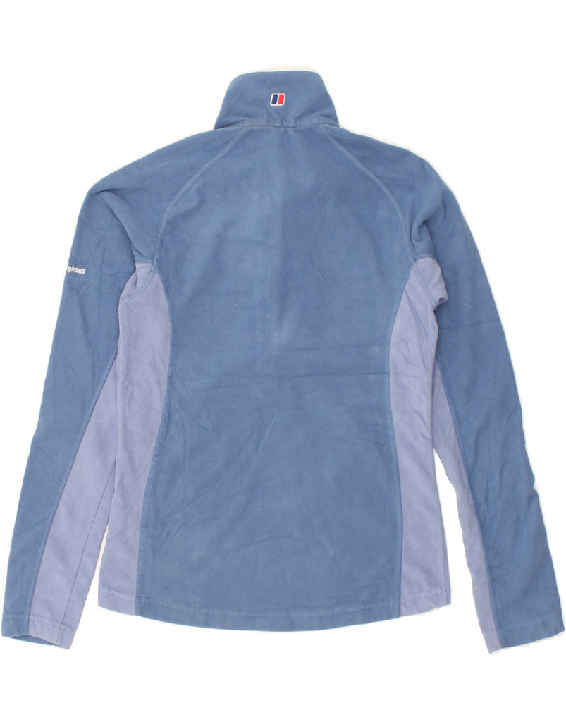 BERGHAUS Womens Zip Neck Fleece Jumper UK 8 Small Blue Colourblock | Vintage Berghaus | Thrift | Second-Hand Berghaus | Used Clothing | Messina Hembry 