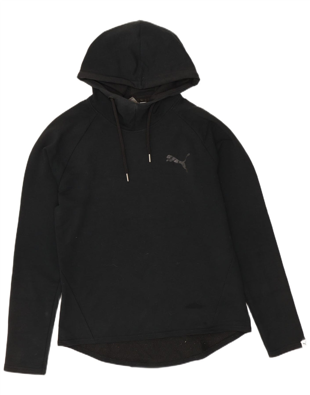 PUMA Womens Hoodie Jumper UK 10 Small Black Cotton