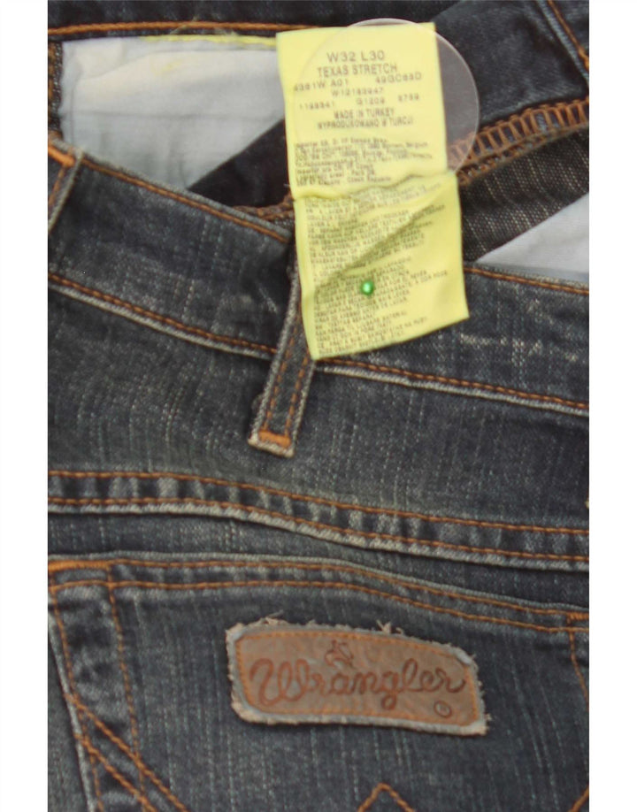 Wrangler Mens Texas Stretch Straight Jeans W32 L30 Navy Blue