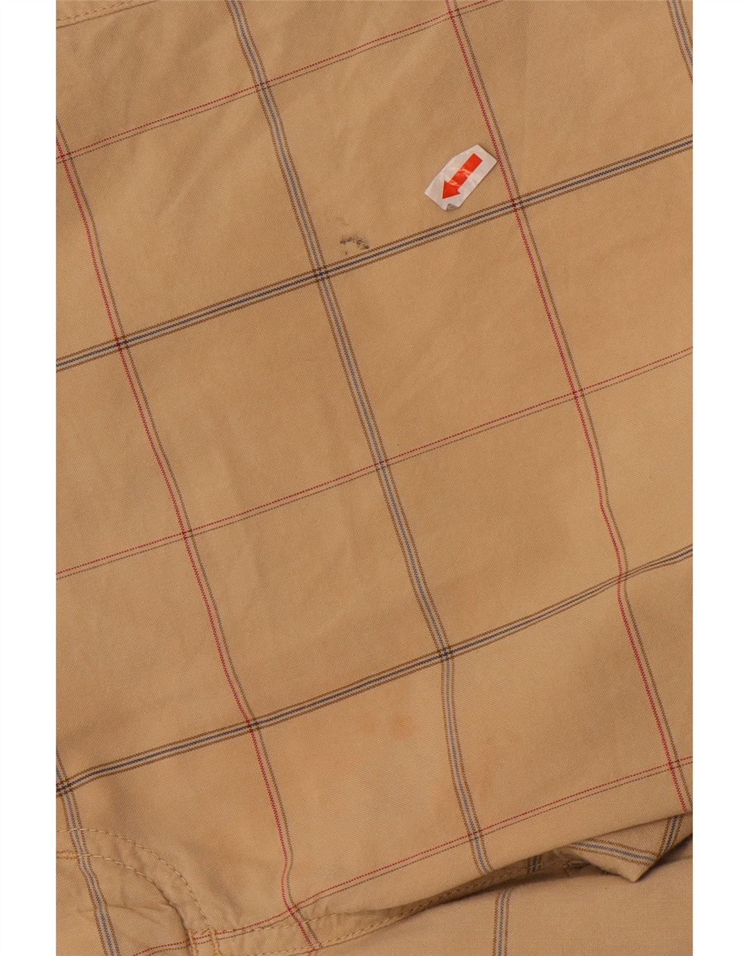 Converse Mens Chino Shorts Medium W32 Beige Check Cotton