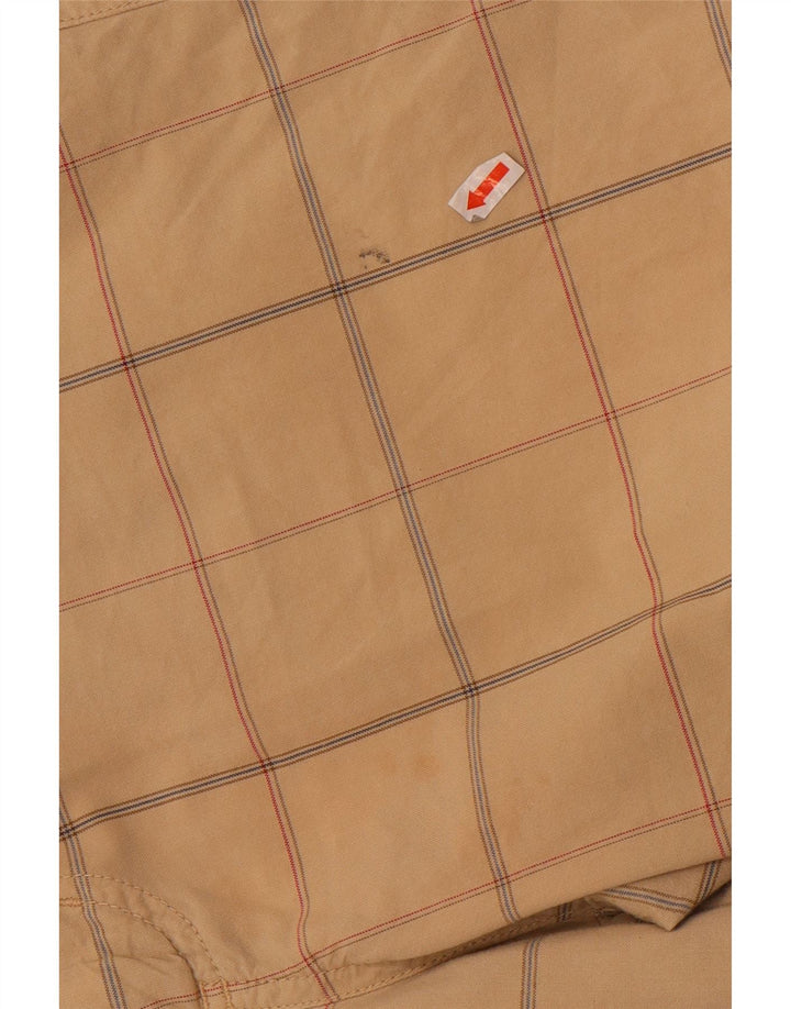 Converse Mens Chino Shorts Medium W32 Beige Check Cotton