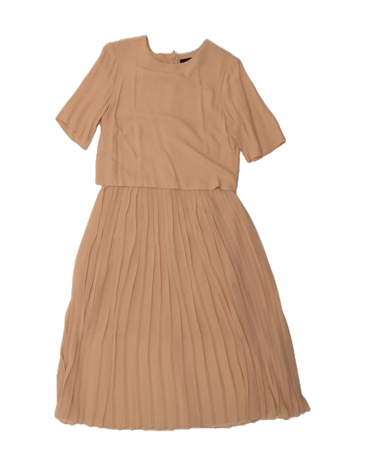ZARA Womens A-Line Dress UK 6 XS Beige Vintage Zara and Second-Hand Zara from Messina Hembry 