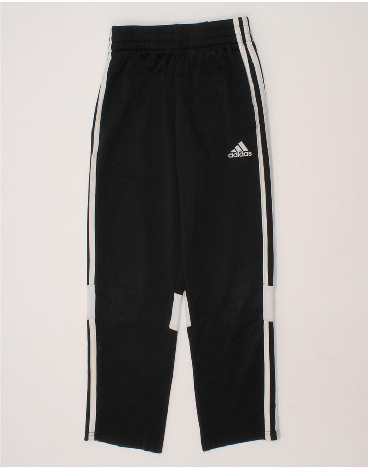 ADIDAS Boys Tracksuit Trousers 7-8 Years  Black Colourblock Polyester Vintage Adidas and Second-Hand Adidas from Messina Hembry 