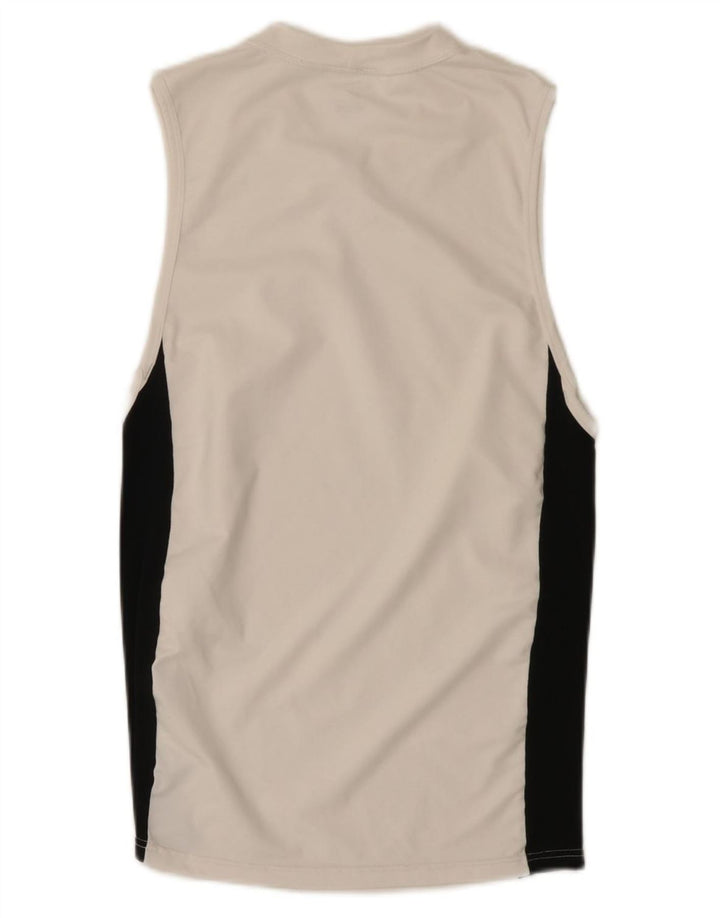 Nike Mens Dri Fit Vest Top Large White Colourblock Polyester