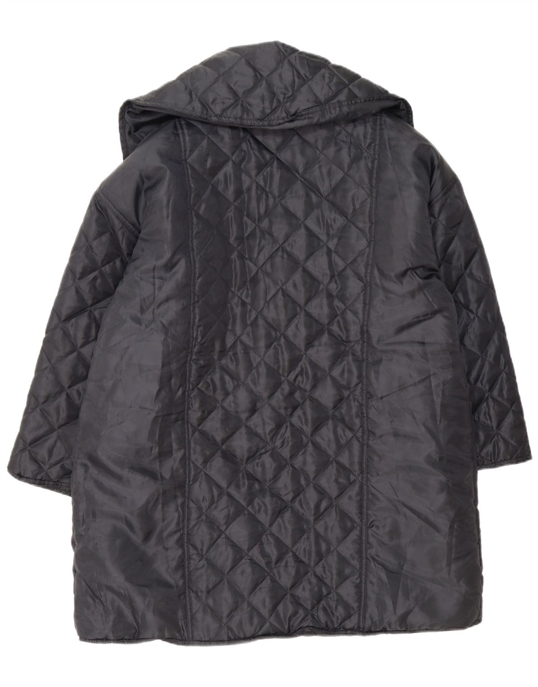 Roberta di Camerino Womens Oversized Quilted Overcoat UK 18 XL Black