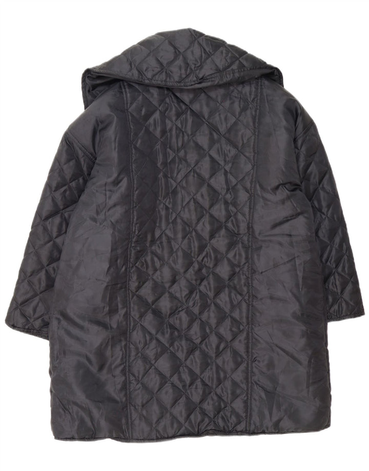 Roberta di Camerino Womens Oversized Quilted Overcoat UK 18 XL Black