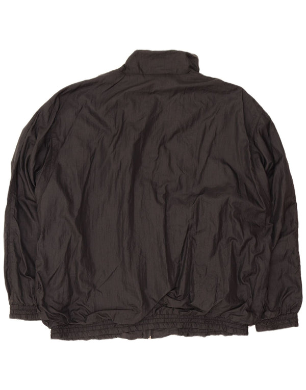 Rodeo Womens Oversized Tracksuit Top Jacket UK 18/20 XL Black Nylon