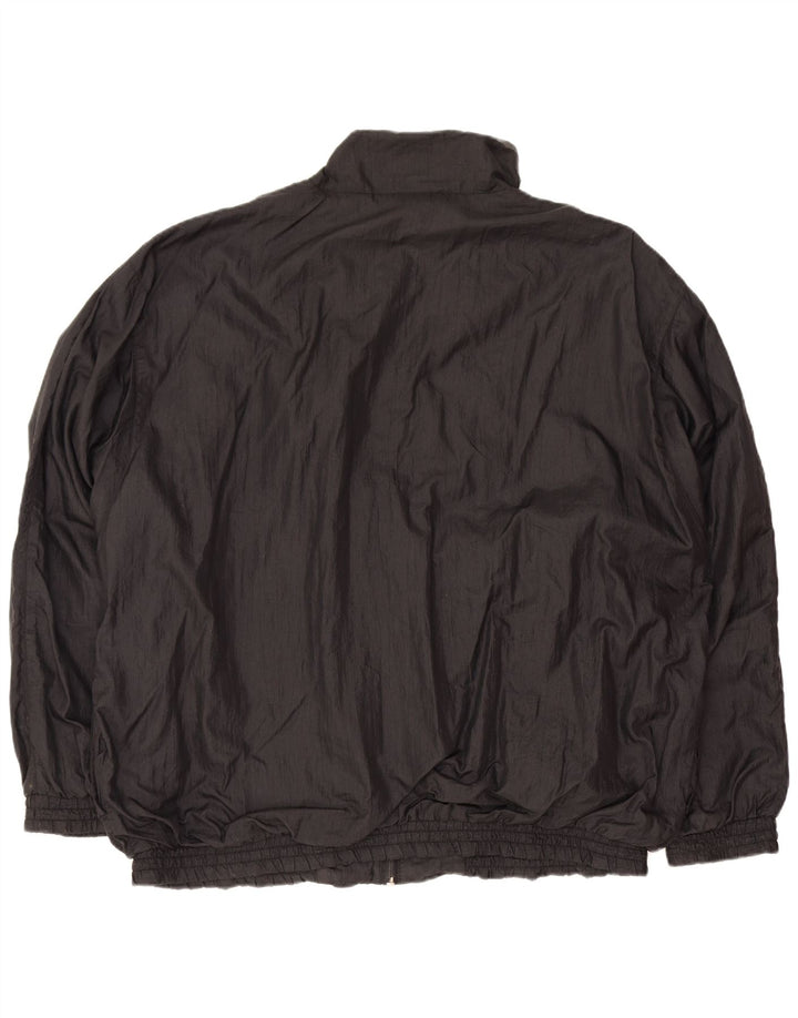 Rodeo Womens Oversized Tracksuit Top Jacket UK 18/20 XL Black Nylon