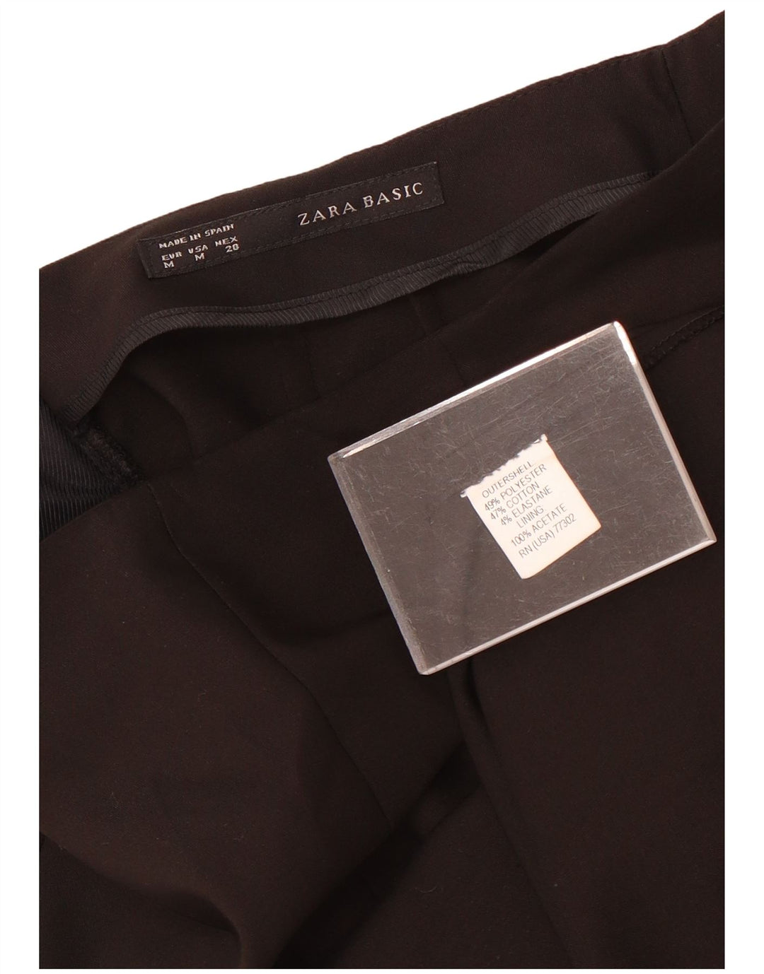 Zara Womens Pencil Skirt Medium W28  Black Polyester