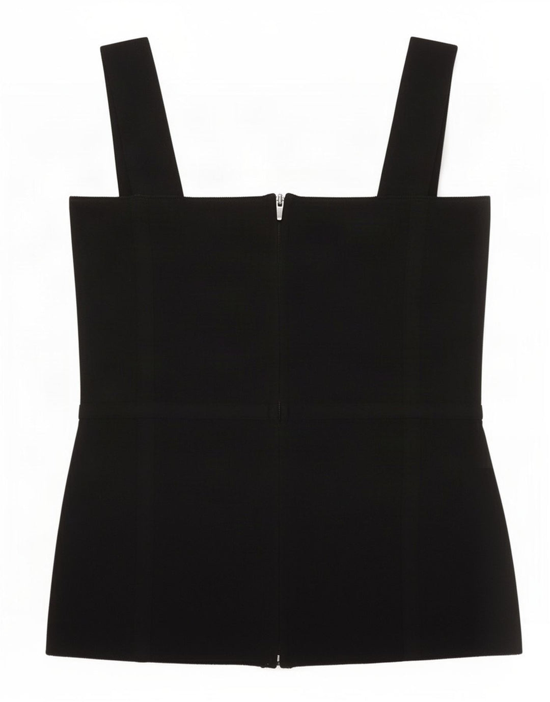 Zara Womens Crop Top UK 8 Small Black Nylon