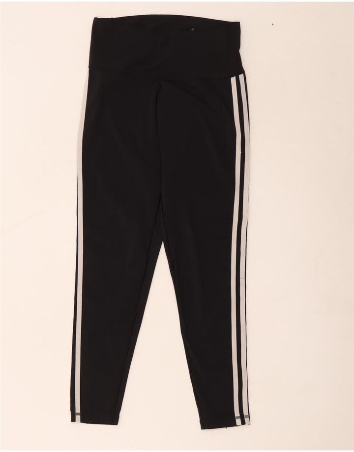 Adidas Womens Crop Leggings UK 12/14 Medium Black