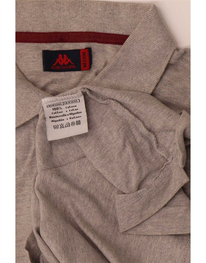 Kappa Mens Polo Shirt Medium Grey Flecked Cotton