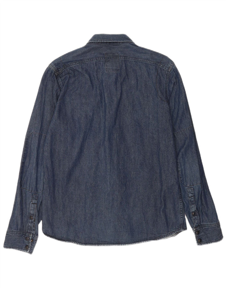 G-Star Mens Denim Shirt Medium Blue Cotton