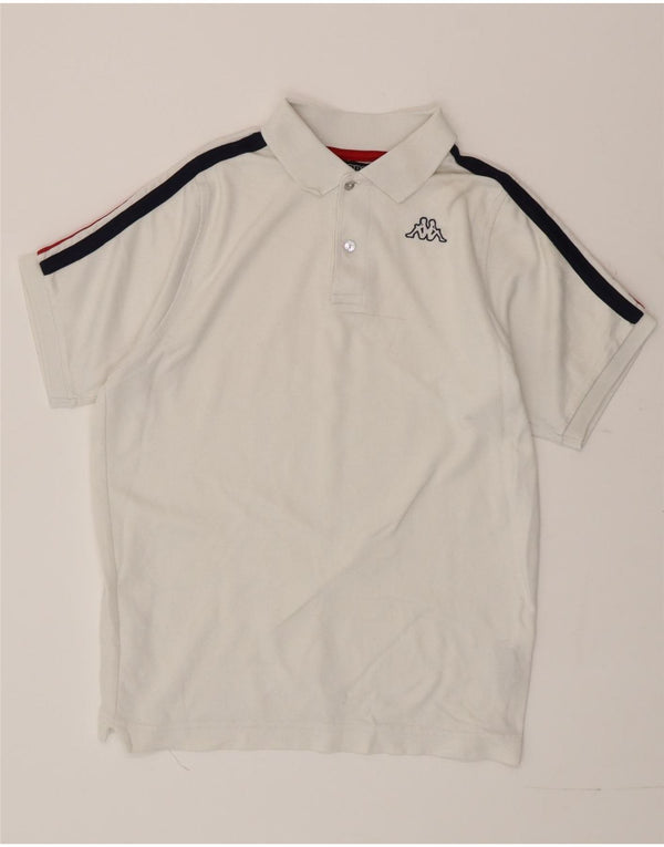 Kappa Mens Polo Shirt Small White Colourblock Cotton