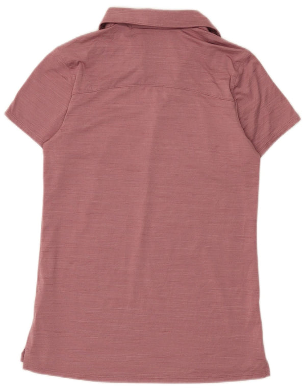 Puma Womens Polo Shirt UK 6 XS Pink Flecked Polyester