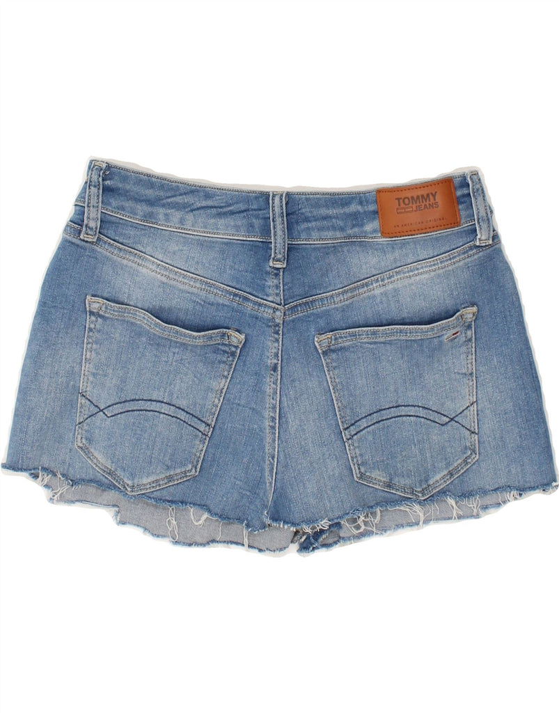 TOMMY HILFIGER Womens Mid Rise Denim Shorts W26 Small Blue | Vintage Tommy Hilfiger | Thrift | Second-Hand Tommy Hilfiger | Used Clothing | Messina Hembry 